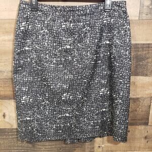 Classiques entier silk & wool blend fully lined pleated back pencil skirt sz 10